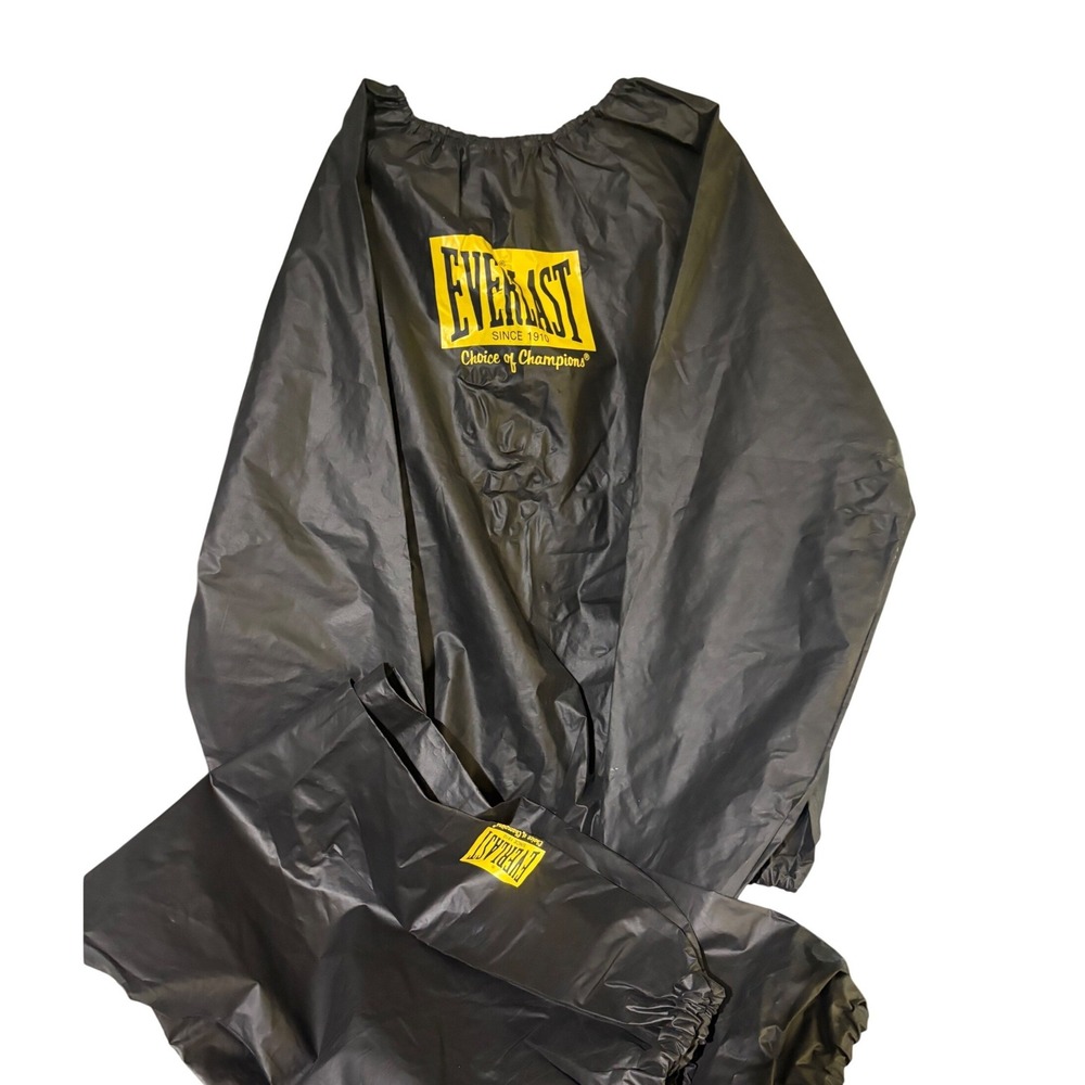 Everlast Sauna Suit Unisex XL/XXL Black Heat Retention Boxing Training Gym EUC